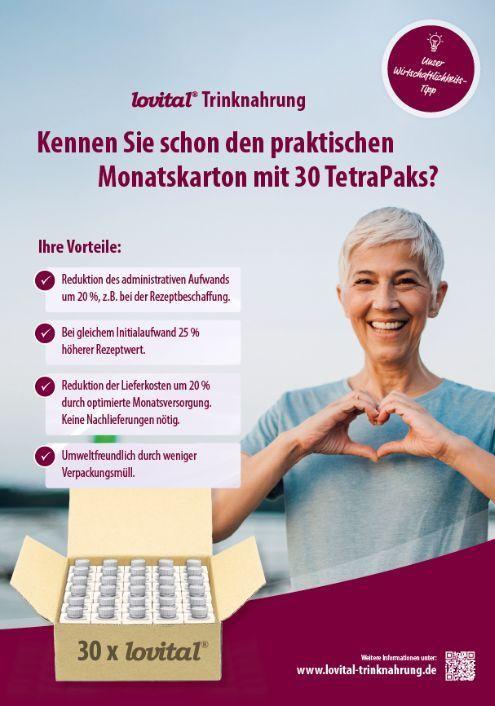 Flyer lovital Trinknahrung Monatskarton