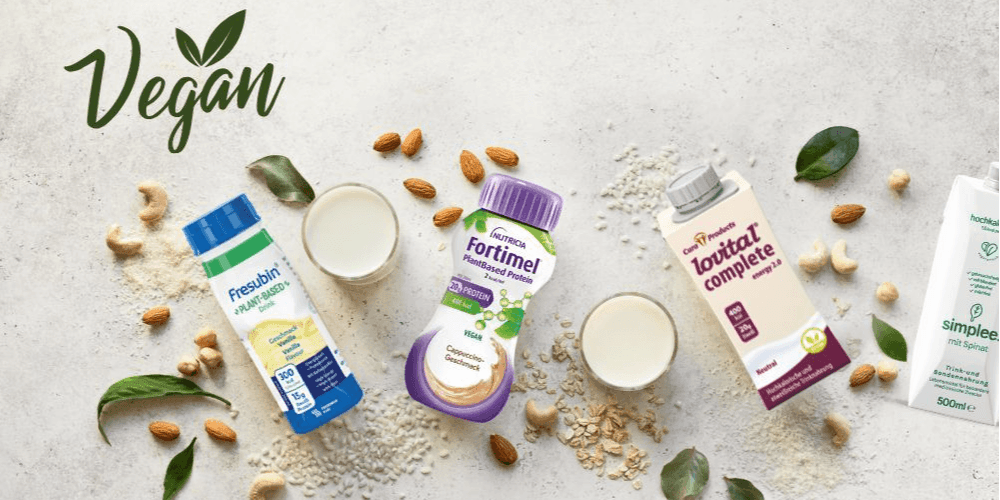 Vegane Trinknahrung mit pflanzlichen Zutaten Vegane Trinknahrung mit pflanzlichen Zutaten